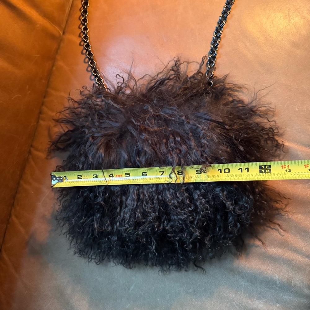Pour La Victoire Mongolian fur bag w chain - Picture 13 of 13